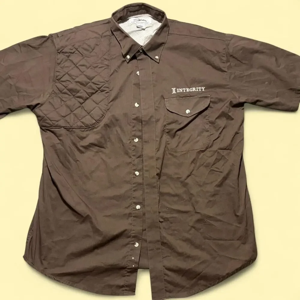 Tri mountain brown quilted diamond pattern
